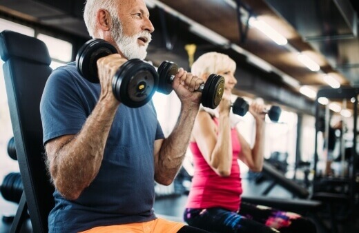 Seniors should include strengthening exercises at least twice a week